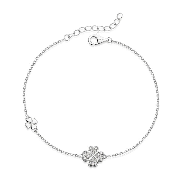 Elvésa Kleeblatt Armband | 925er Silber