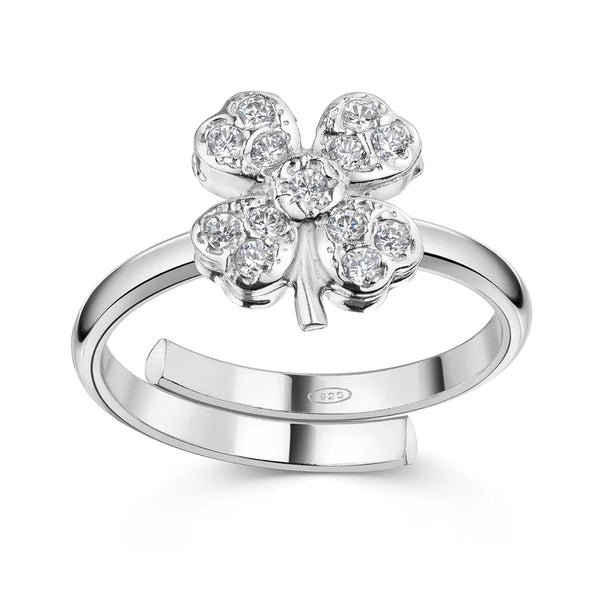 Elvésa Kleeblatt Ring | 925er Silber